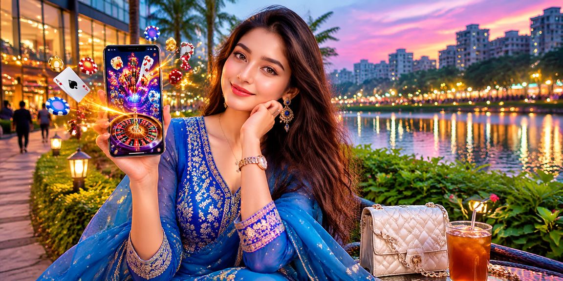 ggqq মোবাইল অ্যাপ দিয়ে ক্যাসিনো গেম খেলার দৃশ্য